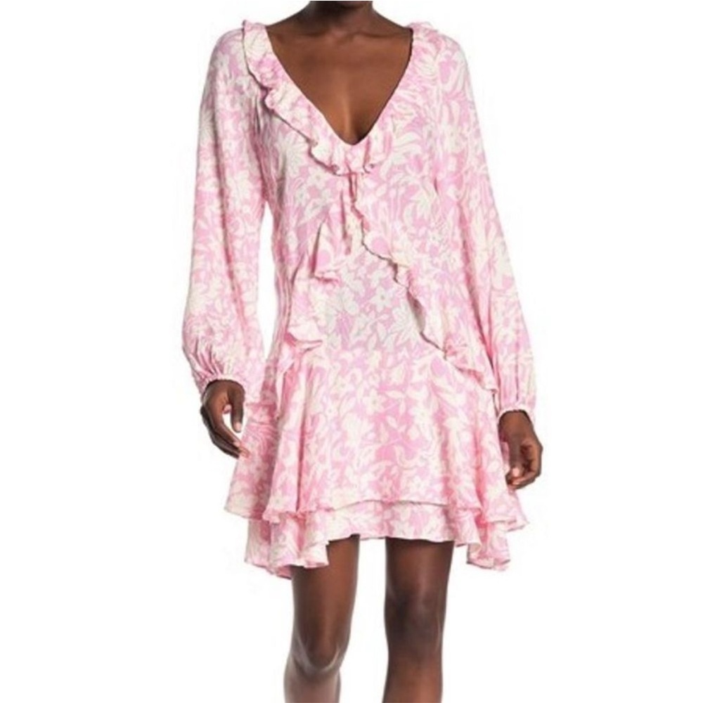 Free People Pink Floral Mini Dress